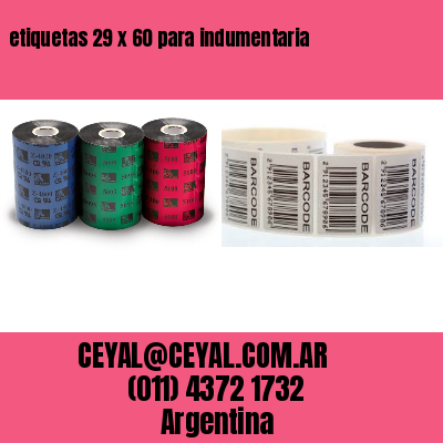 etiquetas 29 x 60 para indumentaria