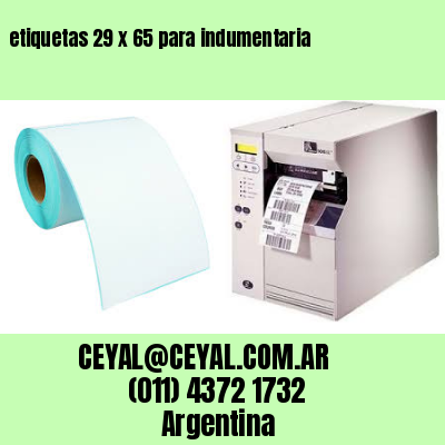 etiquetas 29 x 65 para indumentaria