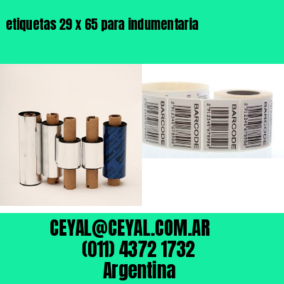 etiquetas 29 x 65 para indumentaria