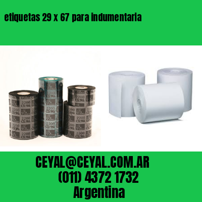 etiquetas 29 x 67 para indumentaria