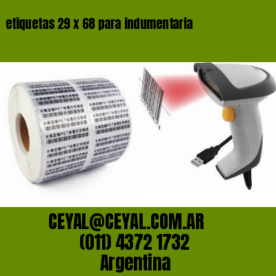 etiquetas 29 x 68 para indumentaria