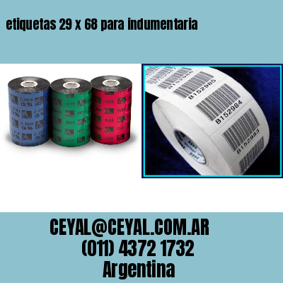 etiquetas 29 x 68 para indumentaria