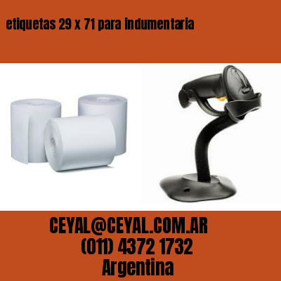 etiquetas 29 x 71 para indumentaria