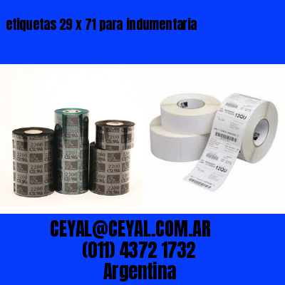 etiquetas 29 x 71 para indumentaria