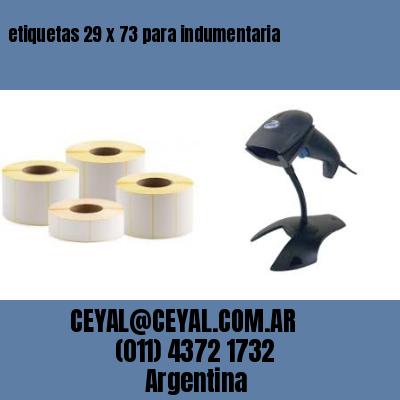 etiquetas 29 x 73 para indumentaria