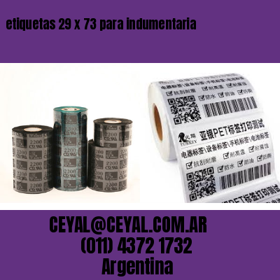 etiquetas 29 x 73 para indumentaria