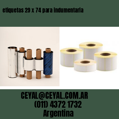 etiquetas 29 x 74 para indumentaria