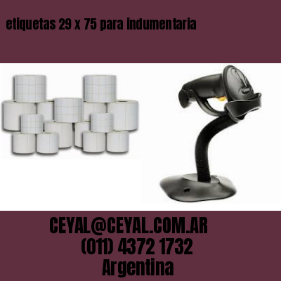 etiquetas 29 x 75 para indumentaria