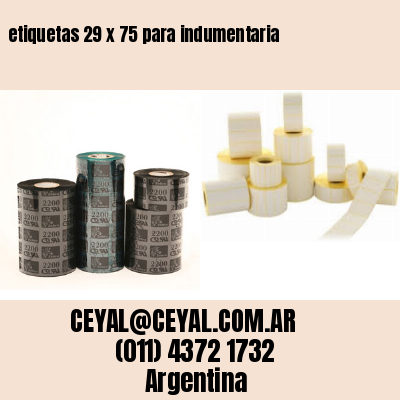 etiquetas 29 x 75 para indumentaria