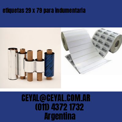 etiquetas 29 x 79 para indumentaria