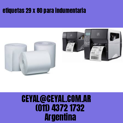 etiquetas 29 x 80 para indumentaria