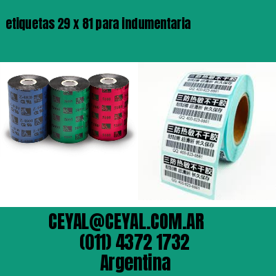 etiquetas 29 x 81 para indumentaria