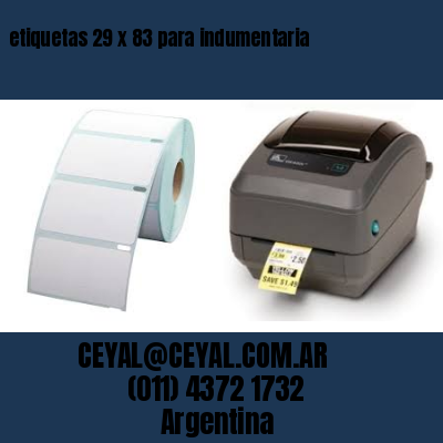 etiquetas 29 x 83 para indumentaria