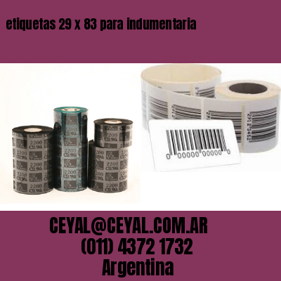 etiquetas 29 x 83 para indumentaria