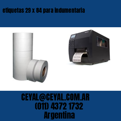 etiquetas 29 x 84 para indumentaria