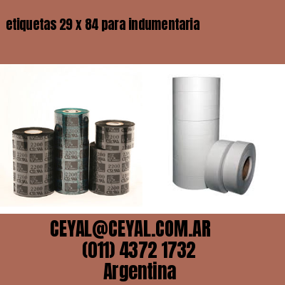 etiquetas 29 x 84 para indumentaria