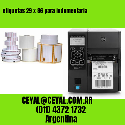 etiquetas 29 x 86 para indumentaria