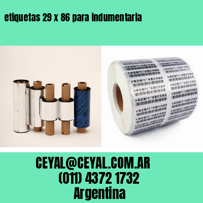 etiquetas 29 x 86 para indumentaria