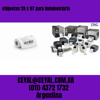 etiquetas 29 x 87 para indumentaria