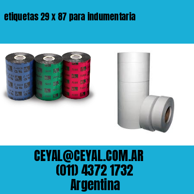 etiquetas 29 x 87 para indumentaria