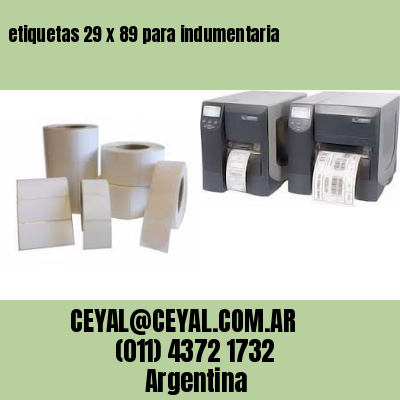 etiquetas 29 x 89 para indumentaria