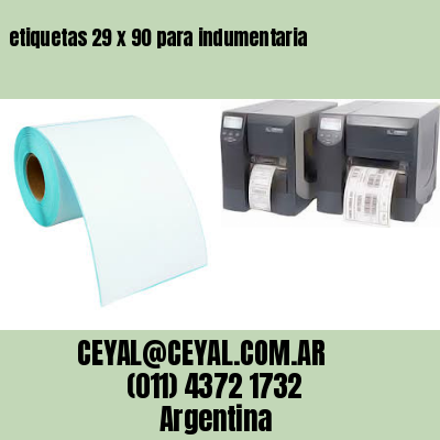 etiquetas 29 x 90 para indumentaria
