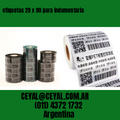 etiquetas 29 x 90 para indumentaria
