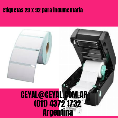etiquetas 29 x 92 para indumentaria