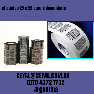 etiquetas 29 x 92 para indumentaria