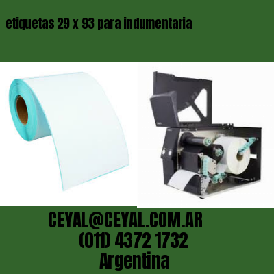 etiquetas 29 x 93 para indumentaria