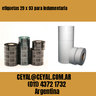 etiquetas 29 x 93 para indumentaria
