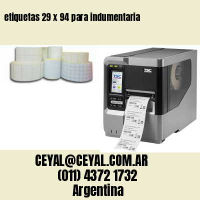 etiquetas 29 x 94 para indumentaria