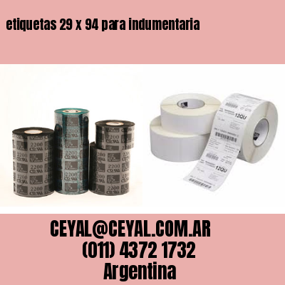 etiquetas 29 x 94 para indumentaria