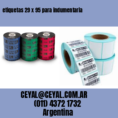 etiquetas 29 x 95 para indumentaria