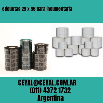 etiquetas 29 x 96 para indumentaria