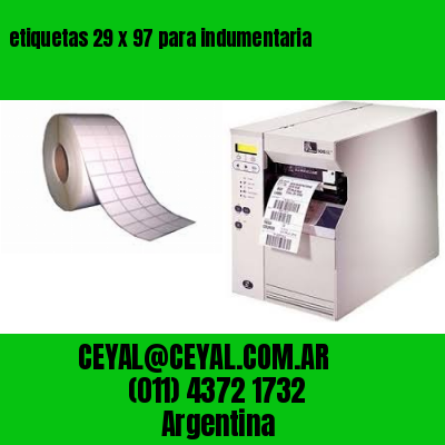 etiquetas 29 x 97 para indumentaria