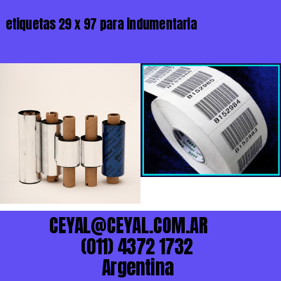 etiquetas 29 x 97 para indumentaria
