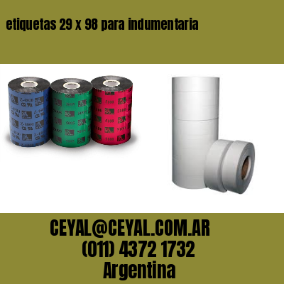 etiquetas 29 x 98 para indumentaria