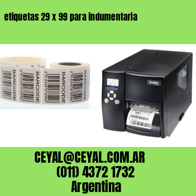 etiquetas 29 x 99 para indumentaria