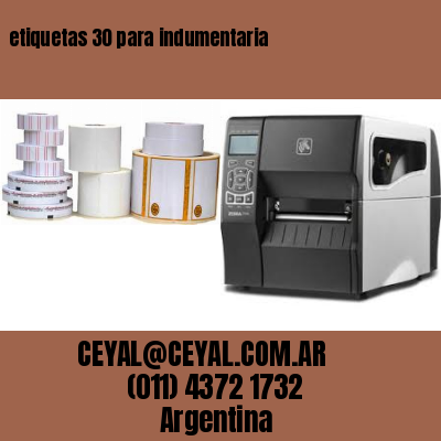 etiquetas 30 para indumentaria