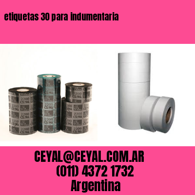 etiquetas 30 para indumentaria
