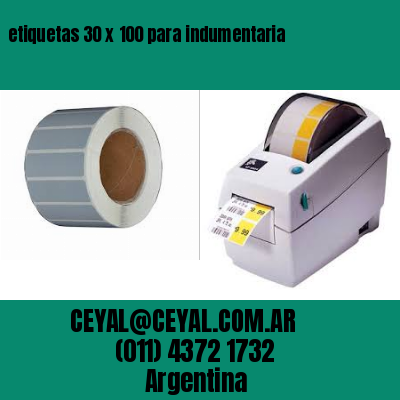 etiquetas 30 x 100 para indumentaria