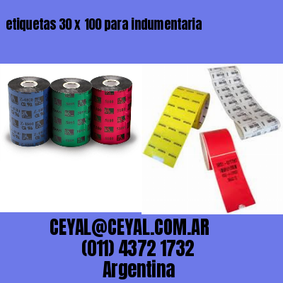 etiquetas 30 x 100 para indumentaria
