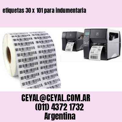 etiquetas 30 x 101 para indumentaria