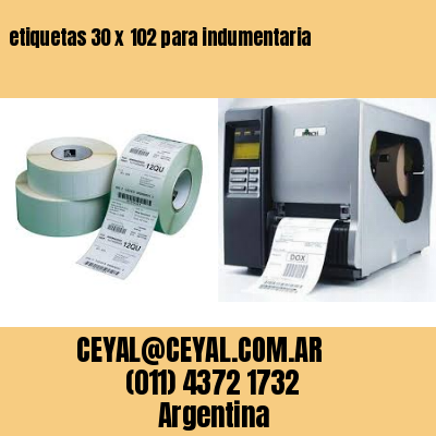 etiquetas 30 x 102 para indumentaria