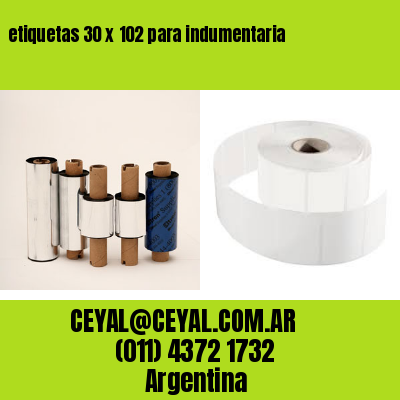 etiquetas 30 x 102 para indumentaria