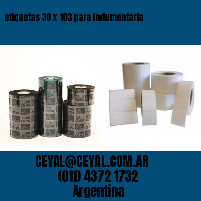 etiquetas 30 x 103 para indumentaria
