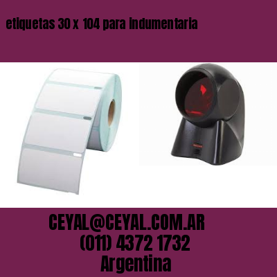 etiquetas 30 x 104 para indumentaria