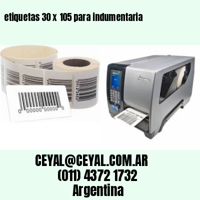 etiquetas 30 x 105 para indumentaria