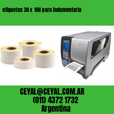 etiquetas 30 x 106 para indumentaria